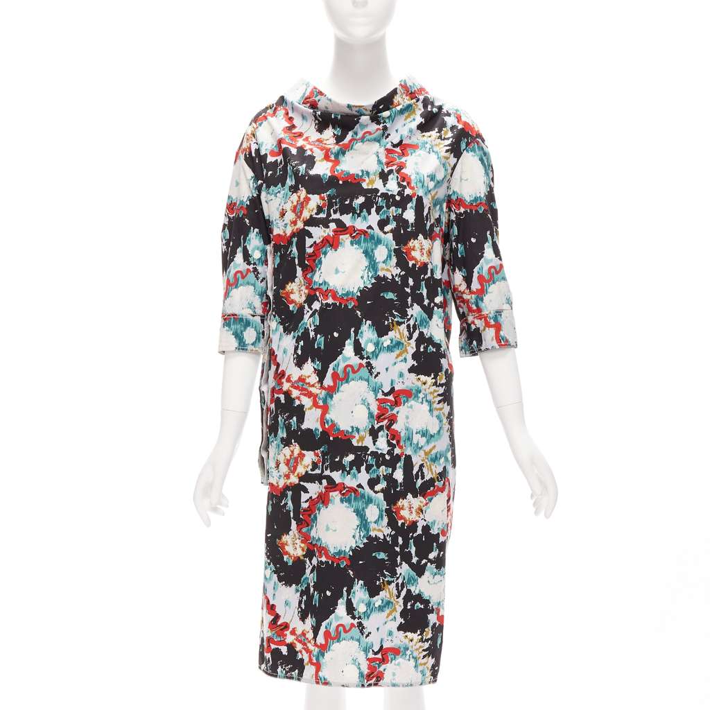Marni Splash Print Dress MultiColor Cotton Never worn - Front View