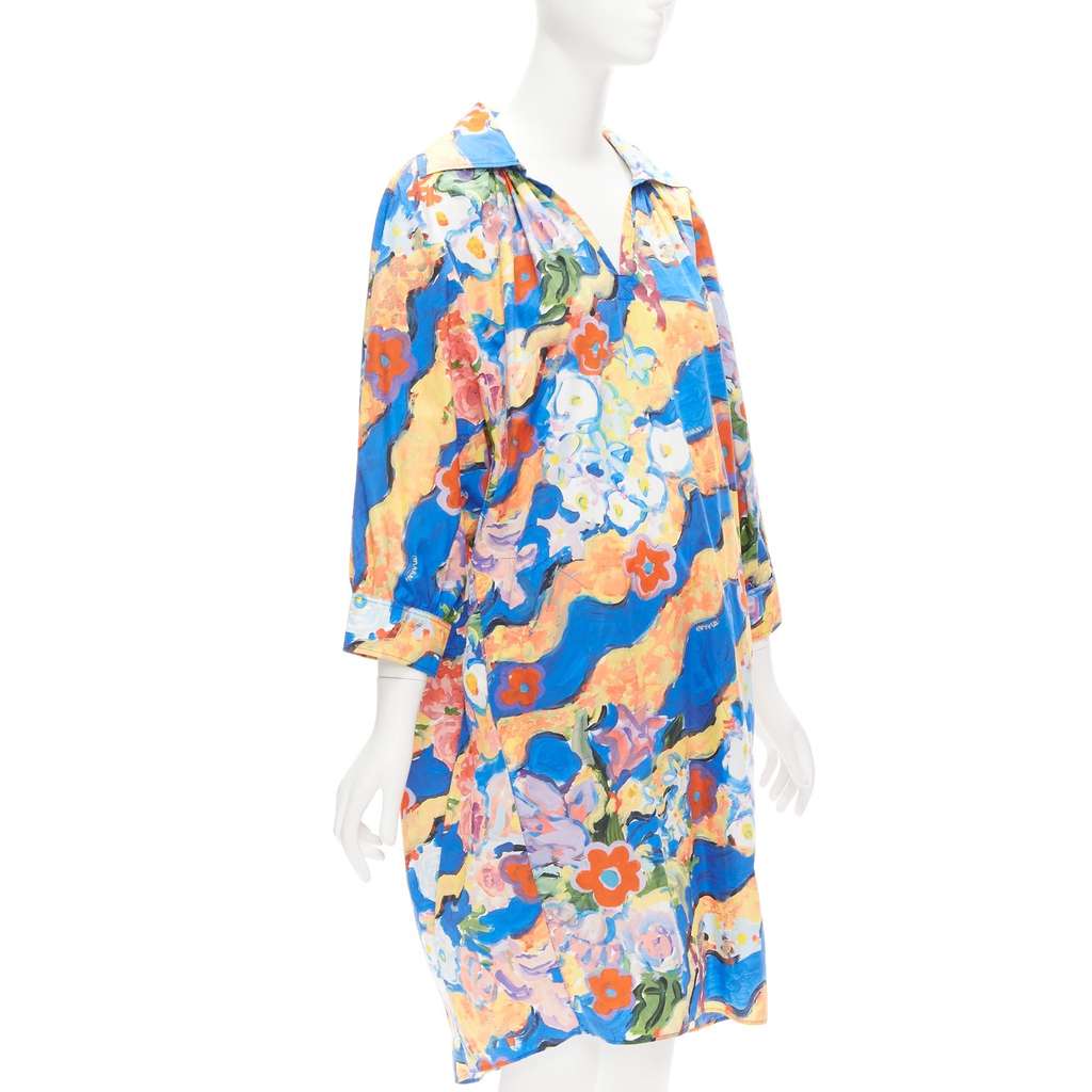 Marni Floral Batwing Dress MultiColor Cotton Never worn - Inside View