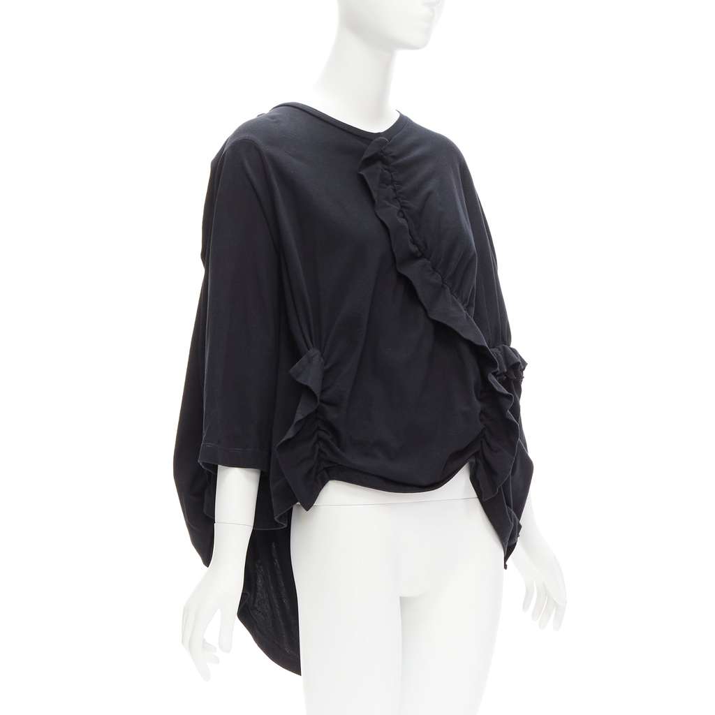 Marni Ruffle Sleeve Top Black Cotton Never worn - Inside View