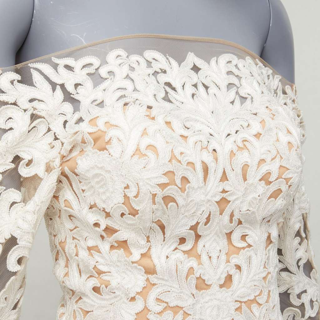 Zuhair murad Pearl Wedding Gown White Silk Very good - Back View