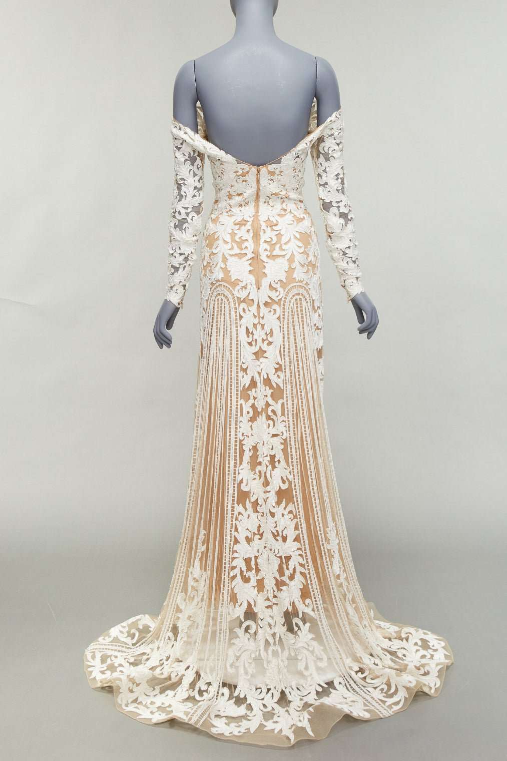 Zuhair murad Pearl Wedding Gown White Silk Very good - Box View