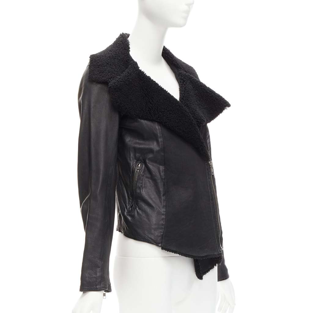 All Saints Nene Black Leather Very good - Model View