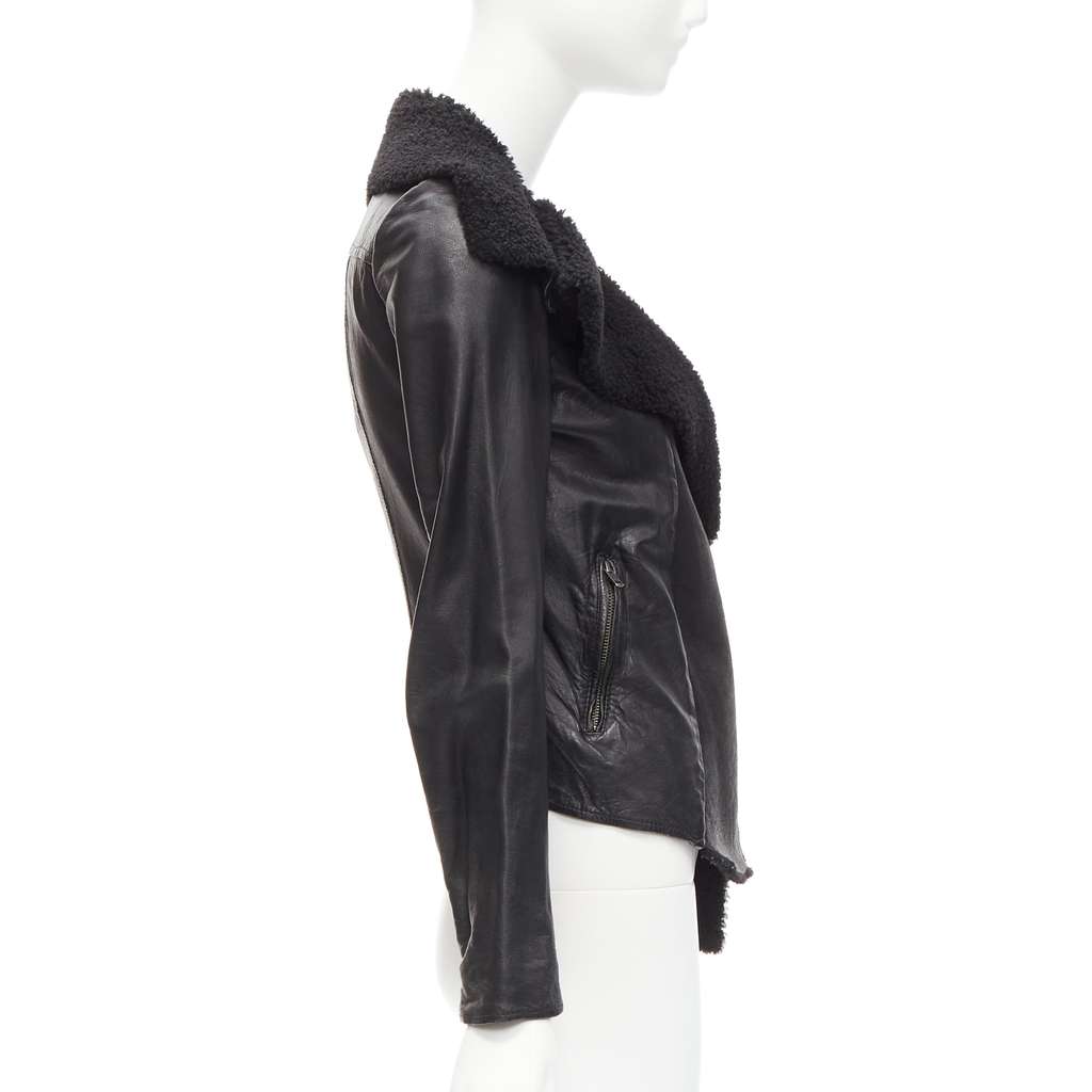 All Saints Nene Black Leather Very good - Box View