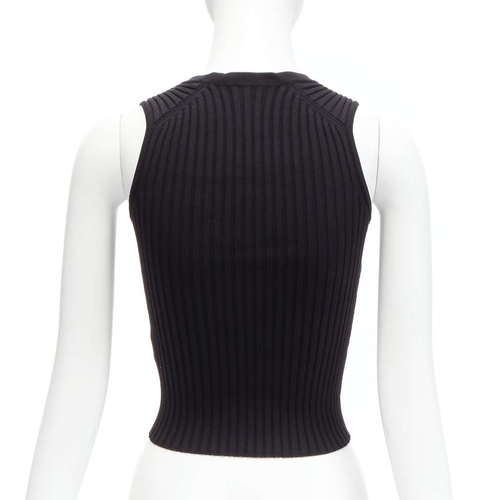 Chanel CC Logo Cropped Vest Black Never worn - Box View