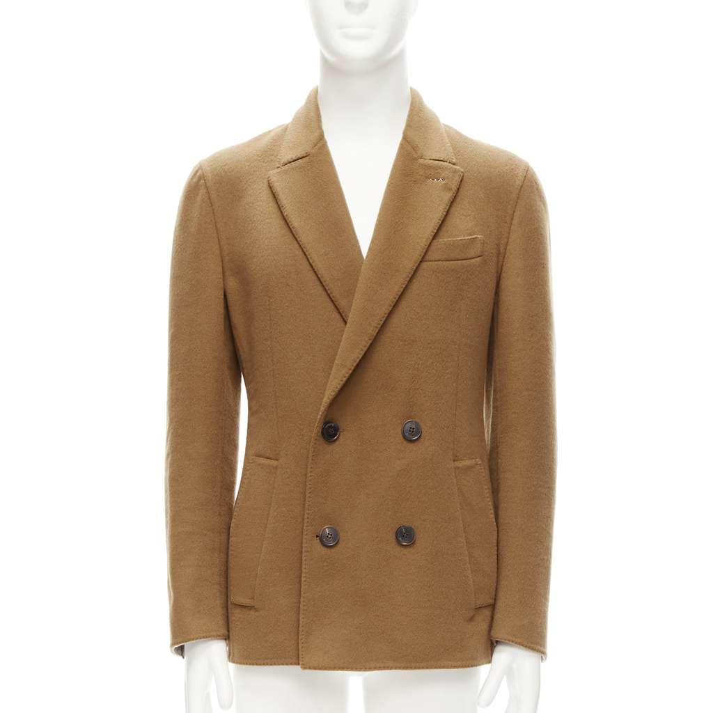 Berluti Cashmere Double-Breasted Jacket Brown Cashmere Never worn - Front View
