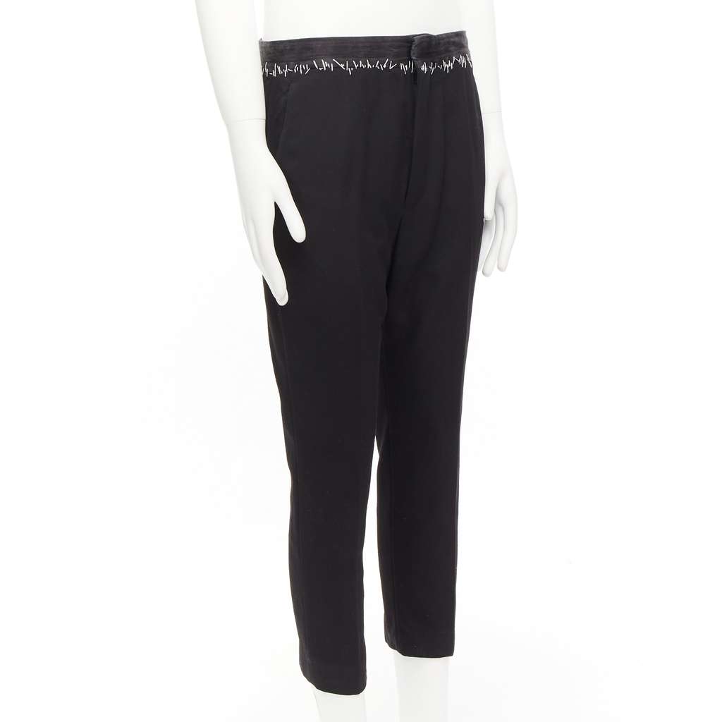 Haider Ackermann Topstitch Wool Pants Black Wool Good - Inside View