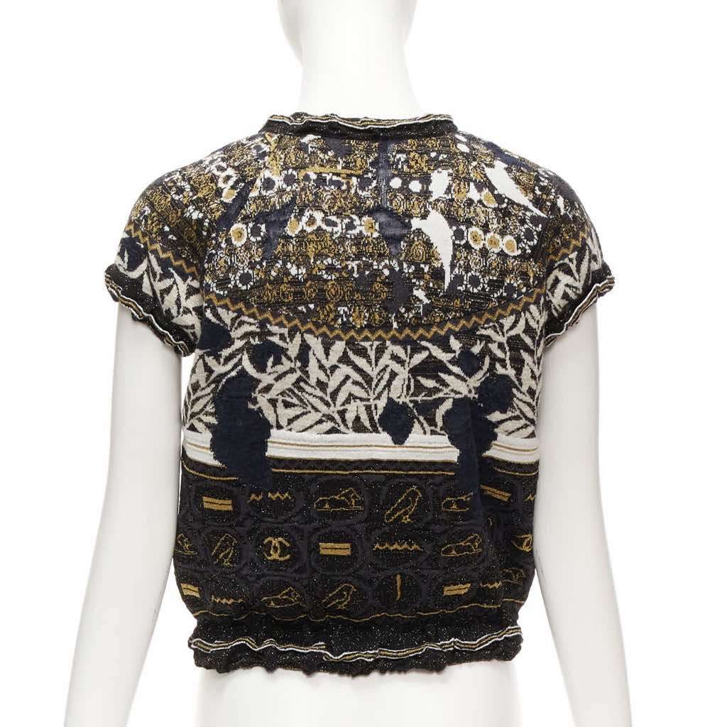 Chanel Egyptian CC Sweater Black Cotton Never worn - Box View