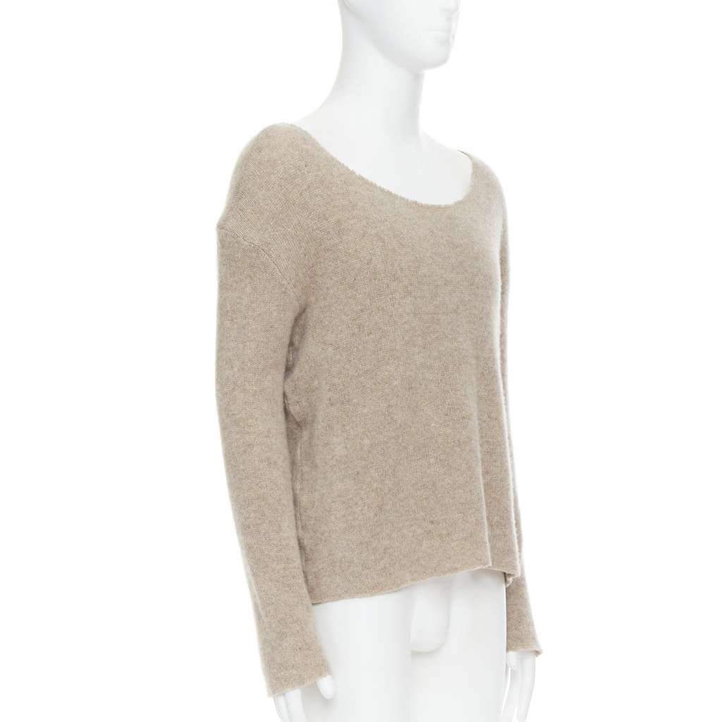 The Elder Statesman Loose Sweater Brown Cashmere Good - Inside View