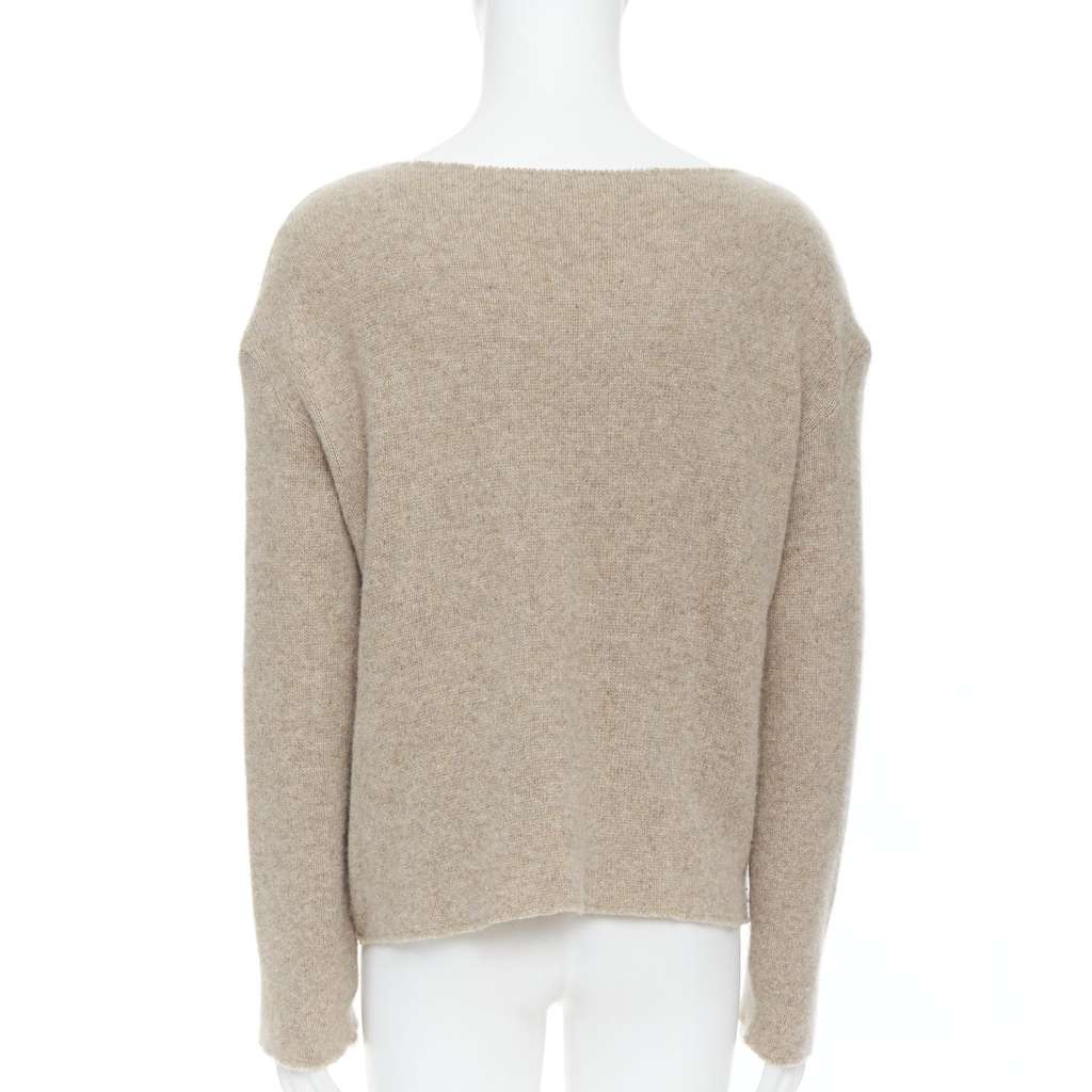 The Elder Statesman Loose Sweater Brown Cashmere Good - Box View