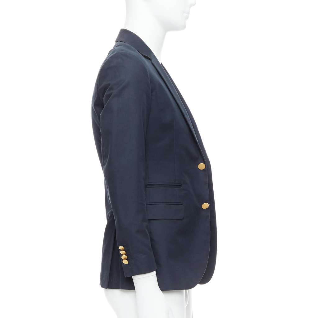 Valentino Garavani Tweed Moto Jacket Navy Cotton Fair - Model View