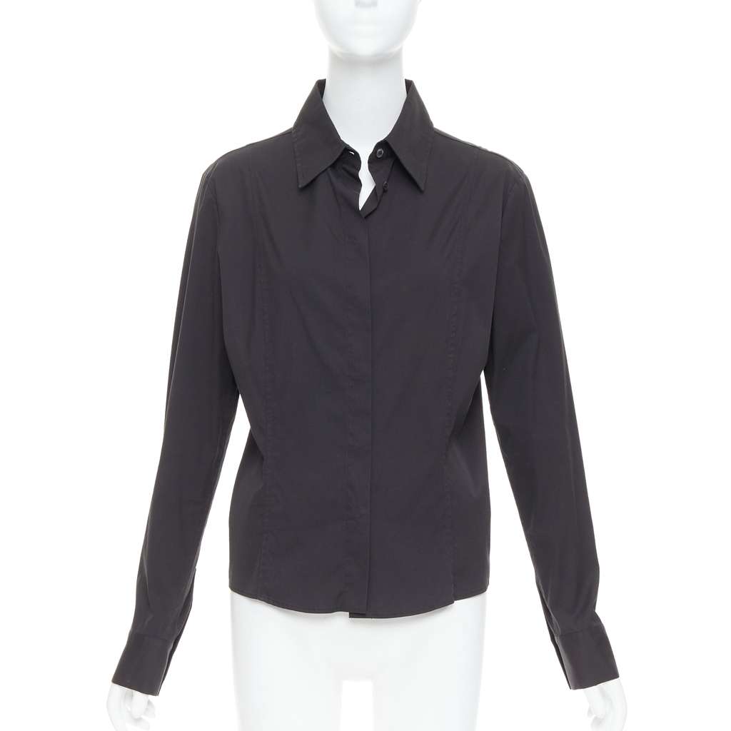 Gucci Slim Fit Panel Shirt Black Cotton Very good - Front View