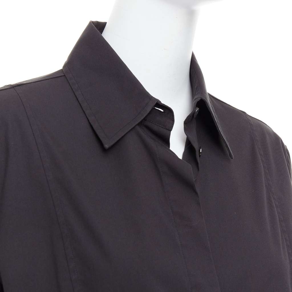 Gucci Slim Fit Panel Shirt Black Cotton Very good - Back View