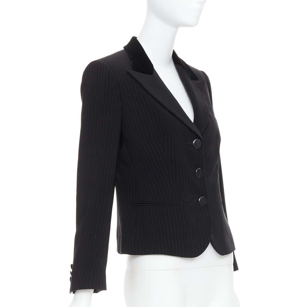 Giorgio Armani Peak Lapel Blazer Black Very good condition - Model View