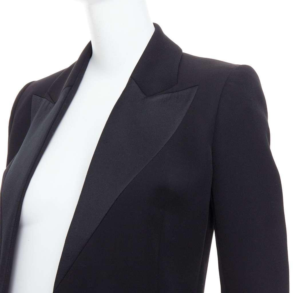 Lanvin Geometric Blazer Black Wool Very good - Back View