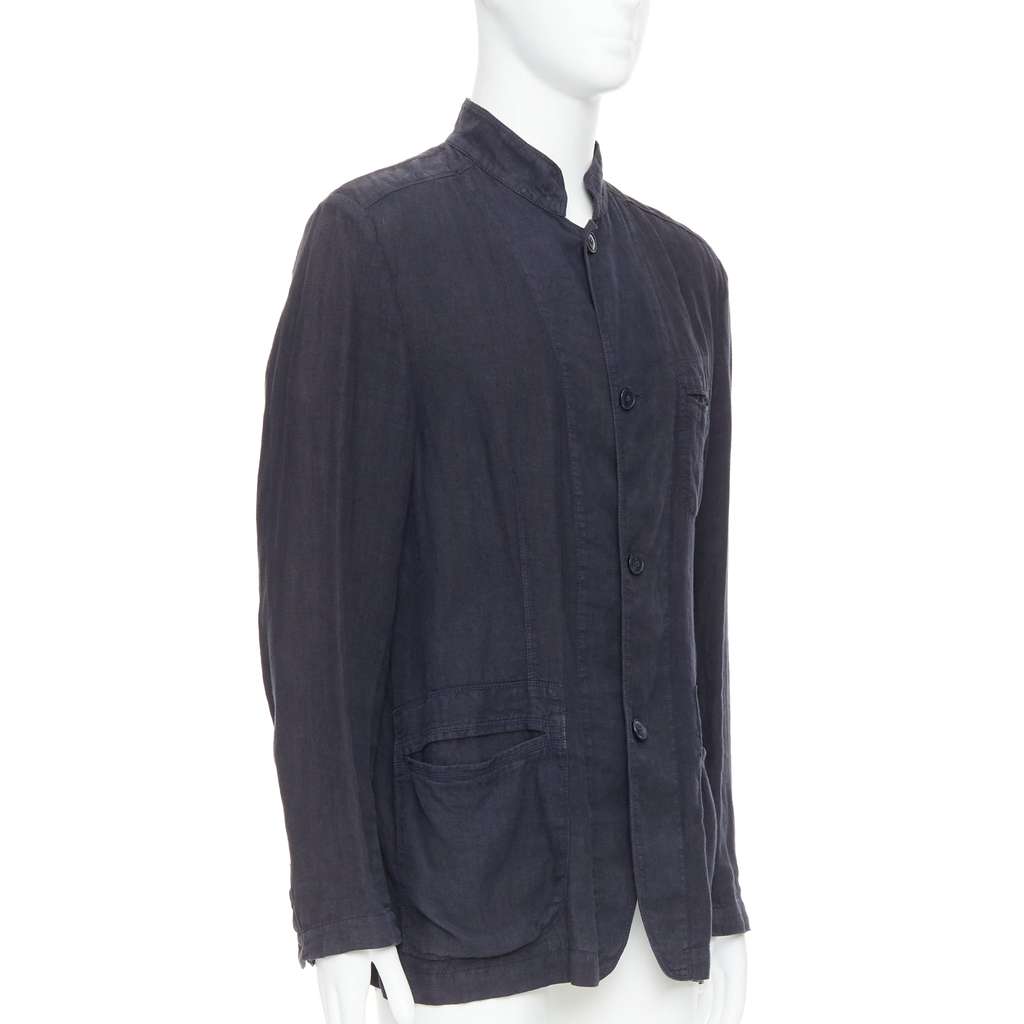 Ermenegildo Zegna Corduroy Overshirt Navy Linen Very good condition - Model View
