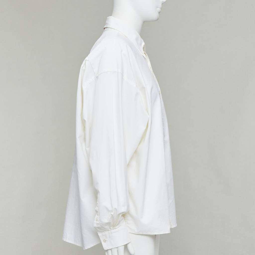 Acne Studios Cocoon Shirt Beige Cotton Very good - Model View