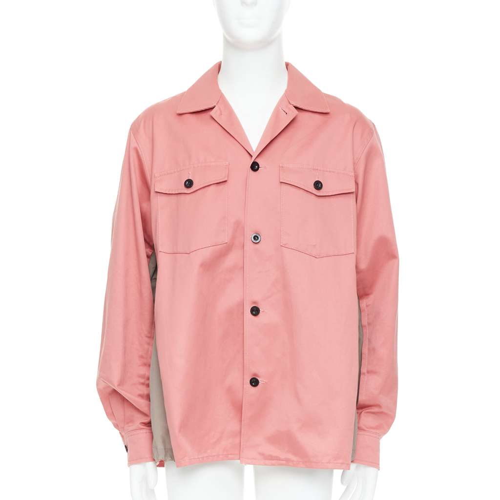 Sacai Safari Boxy Shirt Pink Cotton Very good - Inside View