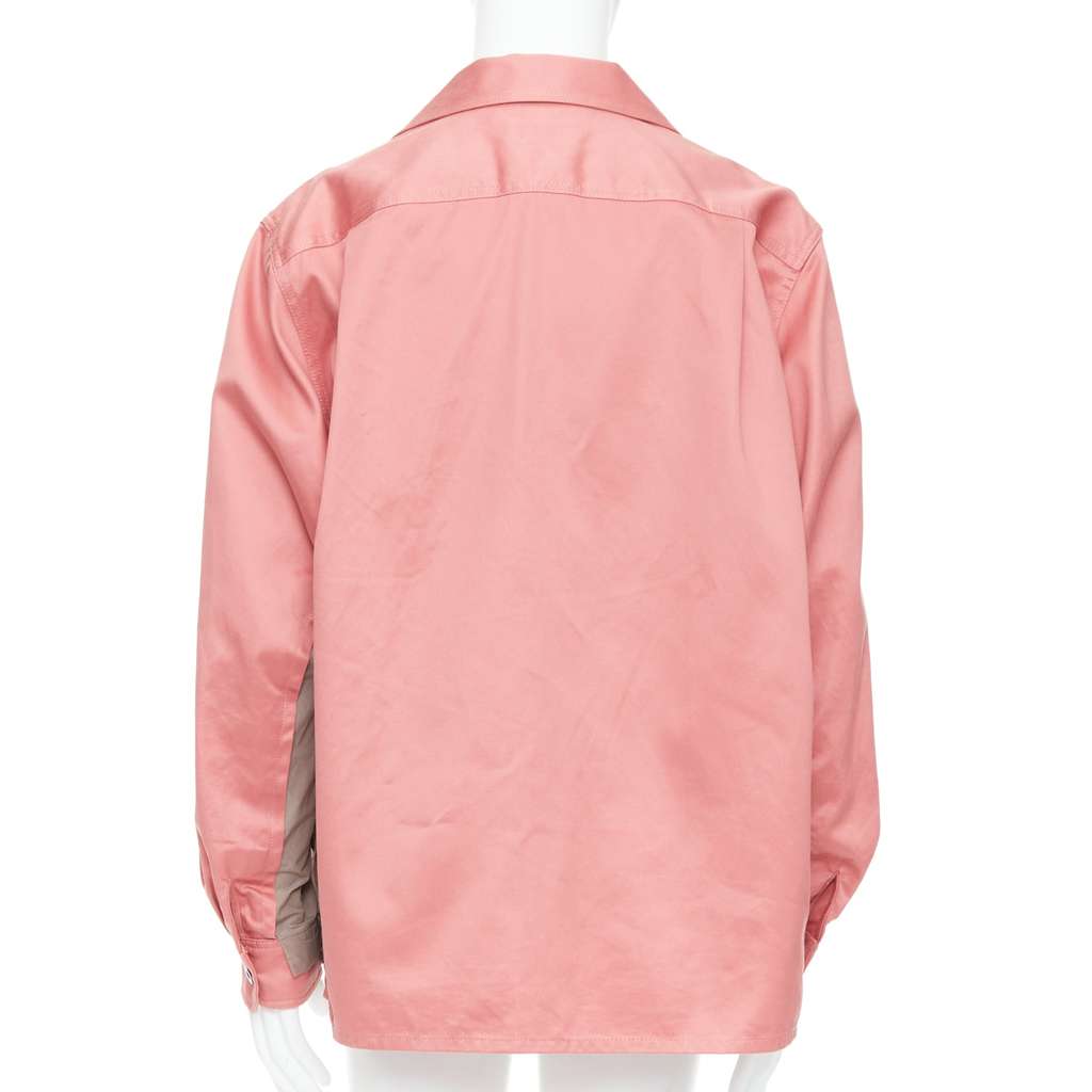 Sacai Safari Boxy Shirt Pink Cotton Very good - Box View