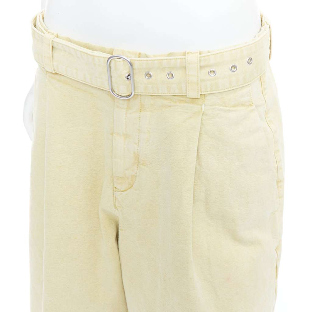 Jil Sander Trim Jogger Pants Yellow Cotton Very good - Back View