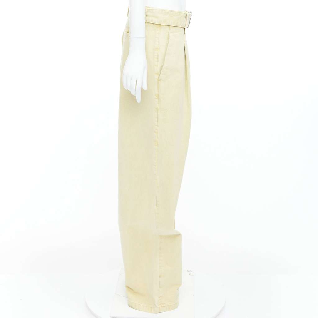 Jil Sander Trim Jogger Pants Yellow Cotton Very good - Model View