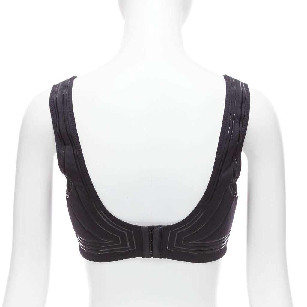 Fendi FF Logo Bra Top Black Polyamide Never worn - Box View