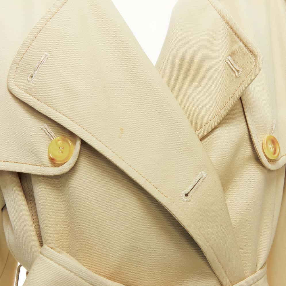 Gabriela Hearst Wool Silk Pleats Trench Beige Wool Very good - Back View
