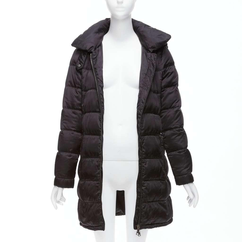 Prada Black Quilted Puffer Coat Black Fair - Inside View