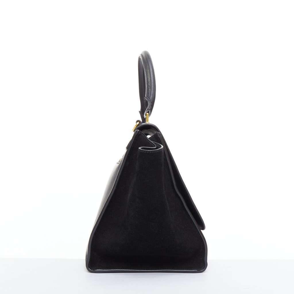 Celine Trapeze Black Leather Good - Model View