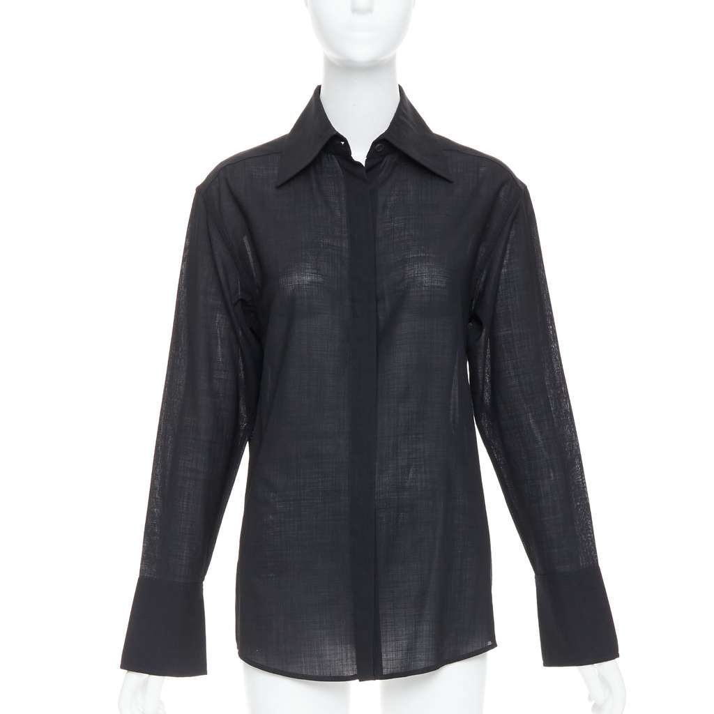 Gucci Minimal Sheer Shirt Black Polyester Never worn - Front View