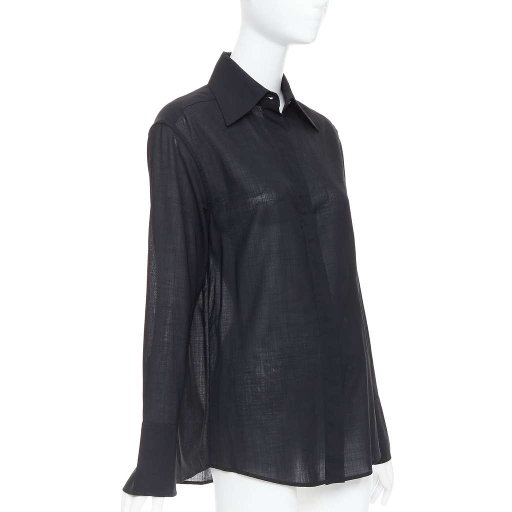 Gucci Minimal Sheer Shirt Black Polyester Never worn - Inside View