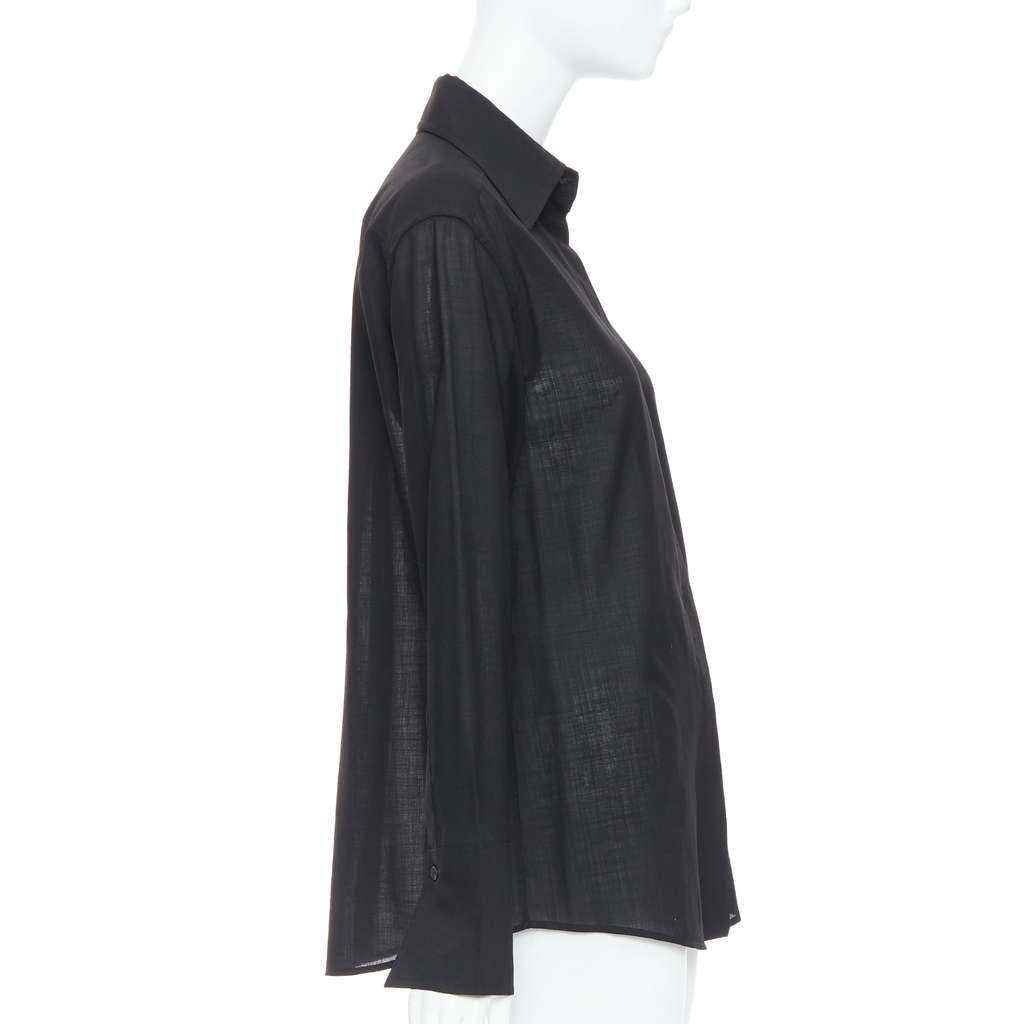 Gucci Minimal Sheer Shirt Black Polyester Never worn - Model View