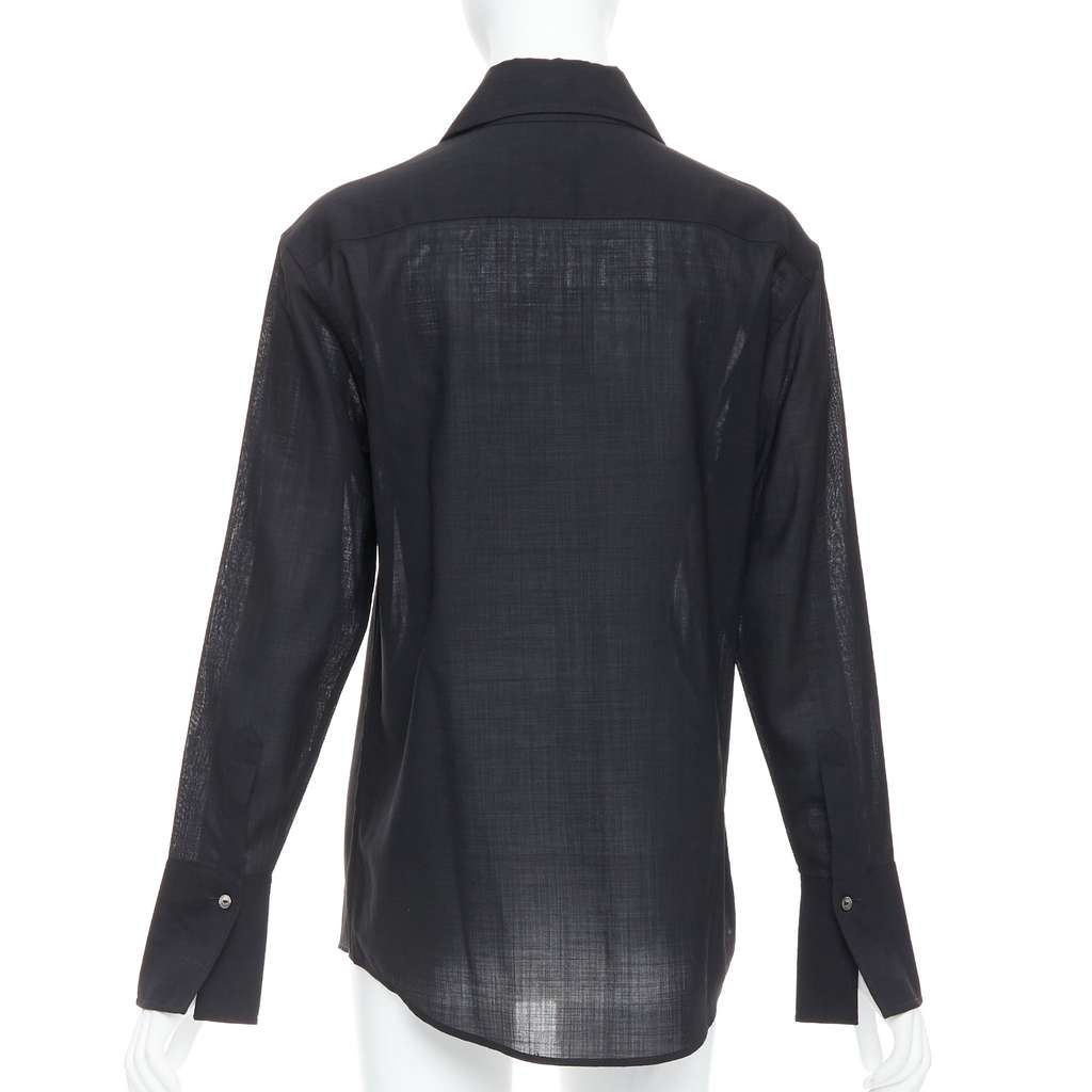 Gucci Minimal Sheer Shirt Black Polyester Never worn - Box View