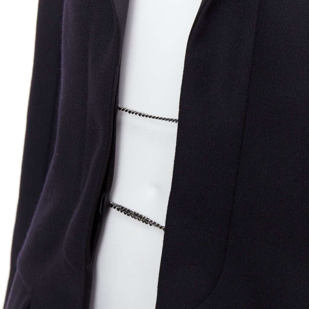 Chanel Wool Tuxedo Blazer Black Wool Never worn, with tag - Back View