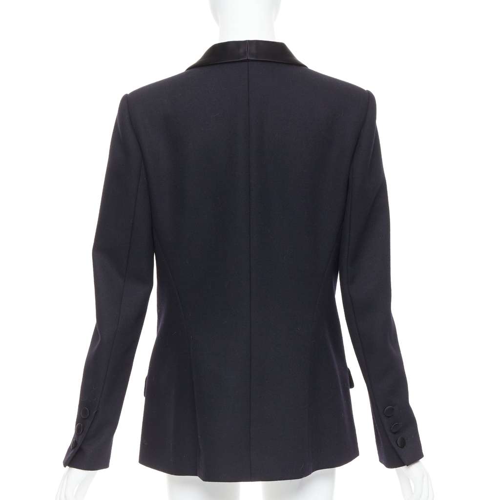 Chanel Wool Tuxedo Blazer Black Wool Never worn, with tag - Box View