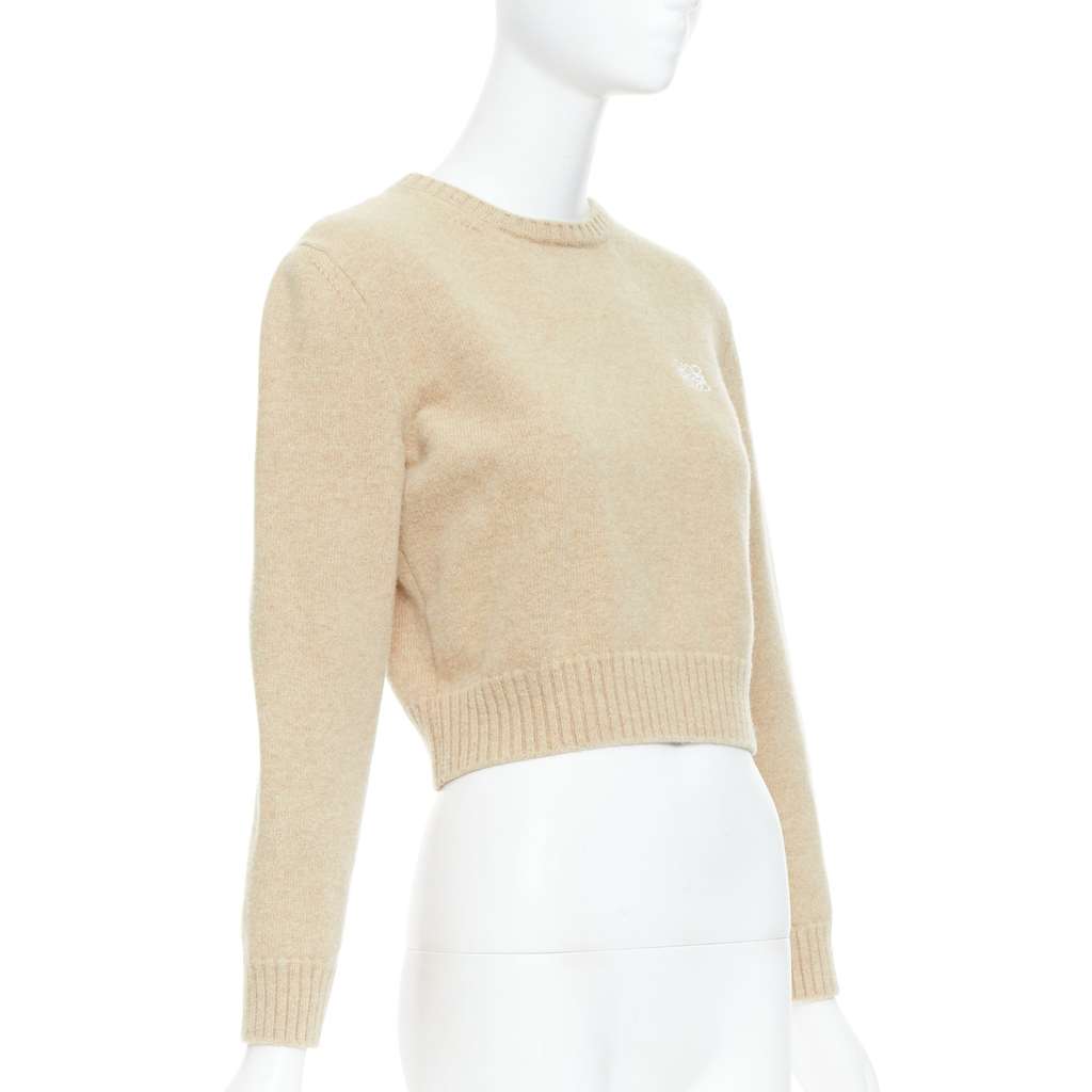 Loewe Anagram Crew Sweater Beige Wool Very good - Inside View
