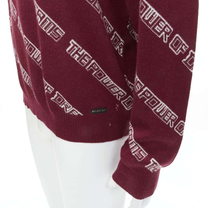 Balenciaga Dreams Sweater Red Wool Never worn - Back View