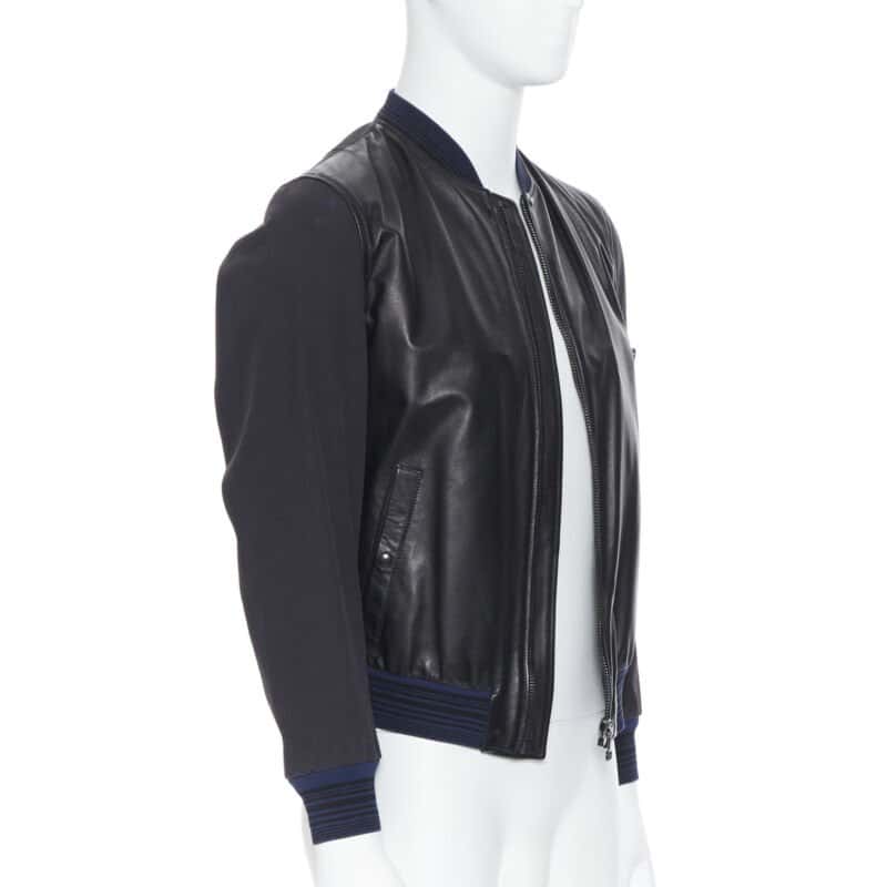Lanvin Black Leather MA1 Bomber Black Leather Very good - Inside View