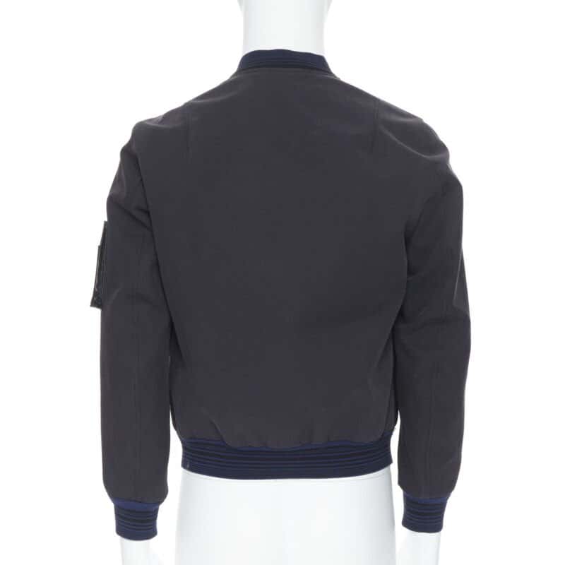 Lanvin Black Leather MA1 Bomber Black Leather Very good - Box View