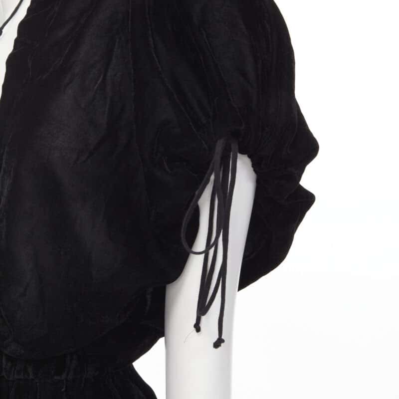 Comme Des Garcons Velvet Sash Skirt Black Velvet Very good - Back View