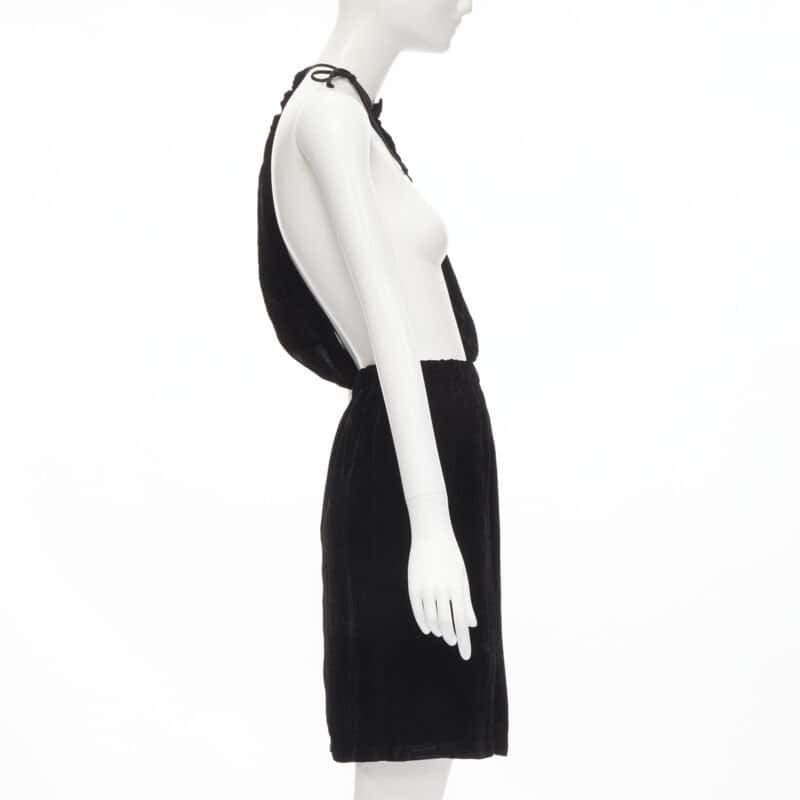 Comme Des Garcons Velvet Sash Skirt Black Velvet Very good - Model View