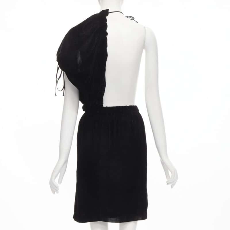Comme Des Garcons Velvet Sash Skirt Black Velvet Very good - Box View