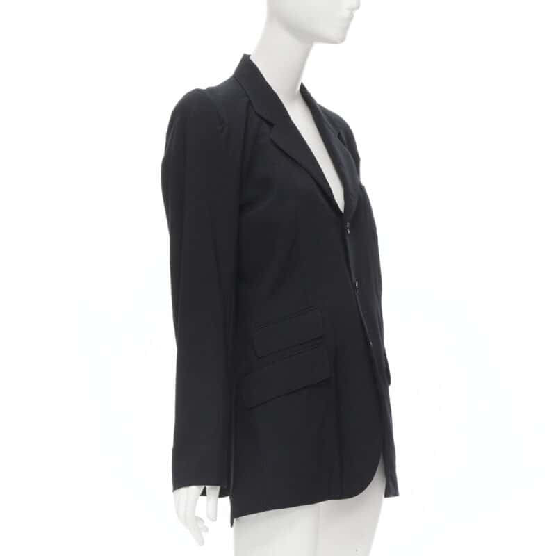 Junya Watanabe Shoulder Cut Blazer Navy Wool Very good - Model View