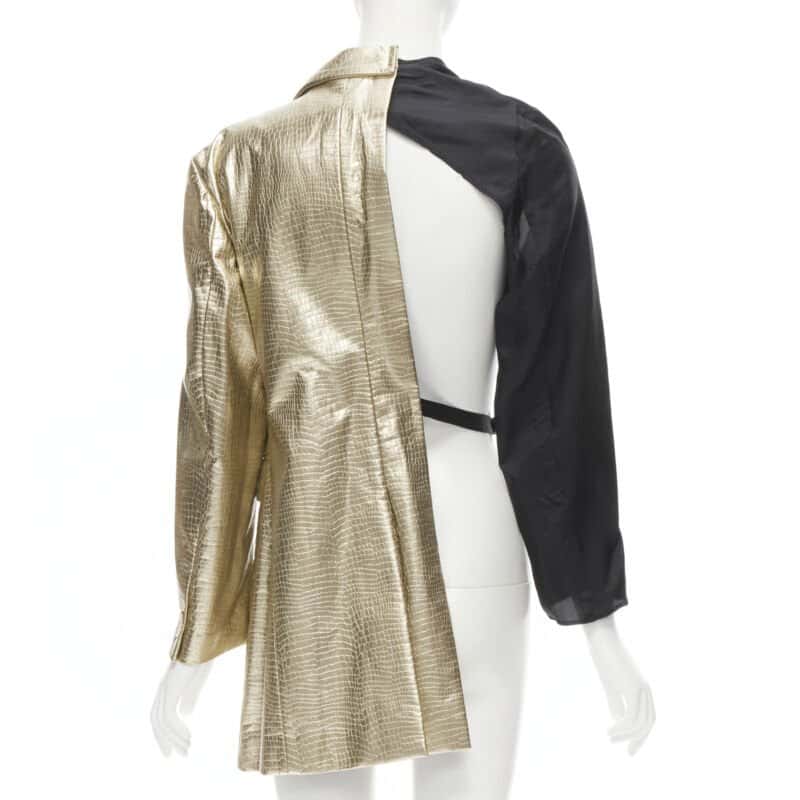 Comme Des Garcons Pleated Harness Jacket Gold Polyester Never worn, with tag - Box View