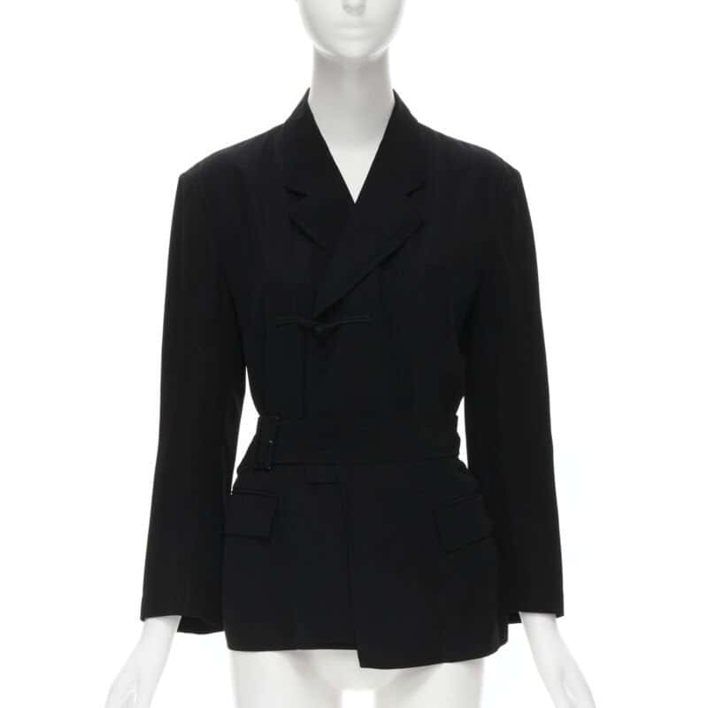 Comme Des Garcons Knot Hem Blazer Black Very good - Front View