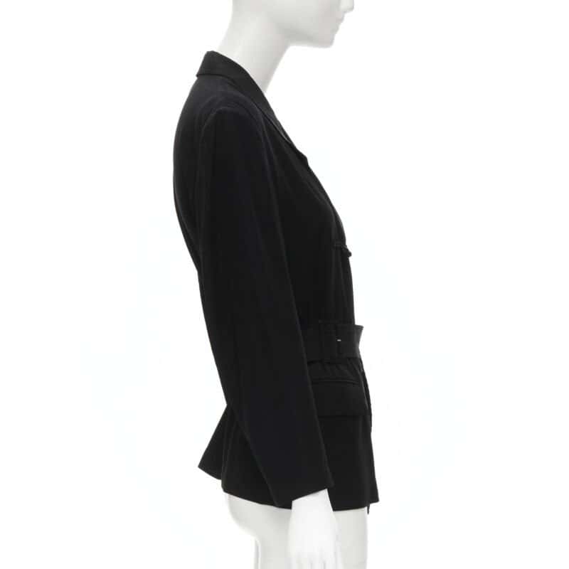Comme Des Garcons Knot Hem Blazer Black Very good - Model View
