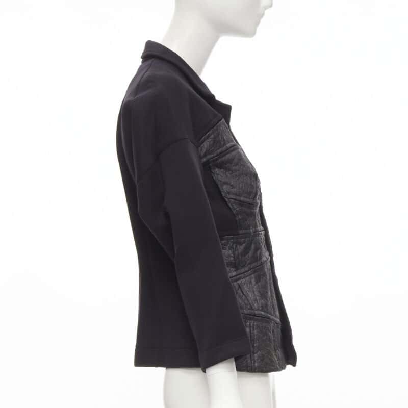 Comme Des Garcons Patchwork Scuba Blazer Black Polyester Never worn - Model View