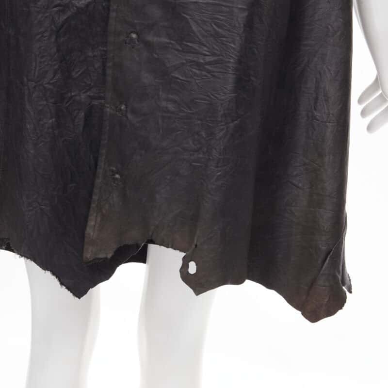 Junya Watanabe Leather Raw Dress Black Leather Good - Back View