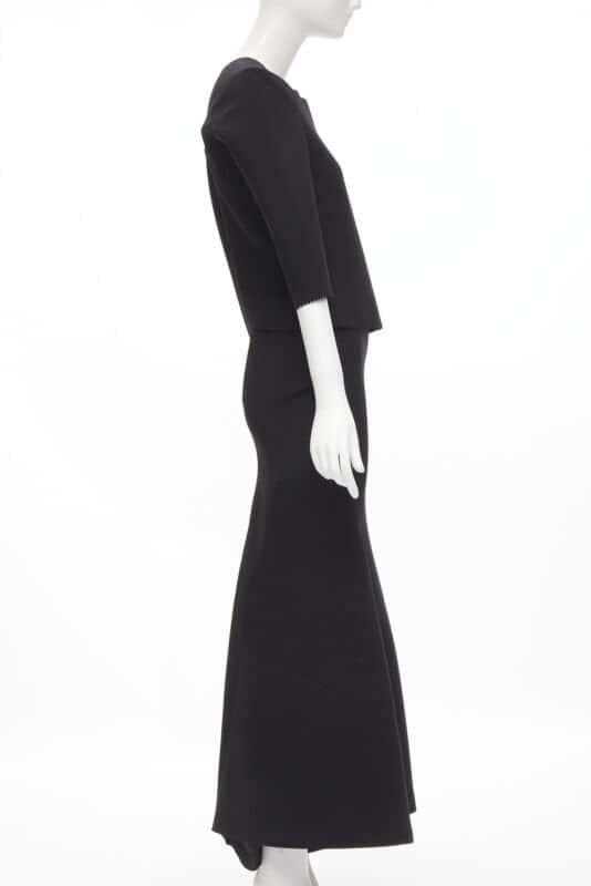 Junya Watanabe Scuba Mermaid Dress Black Polyester Very good - Model View