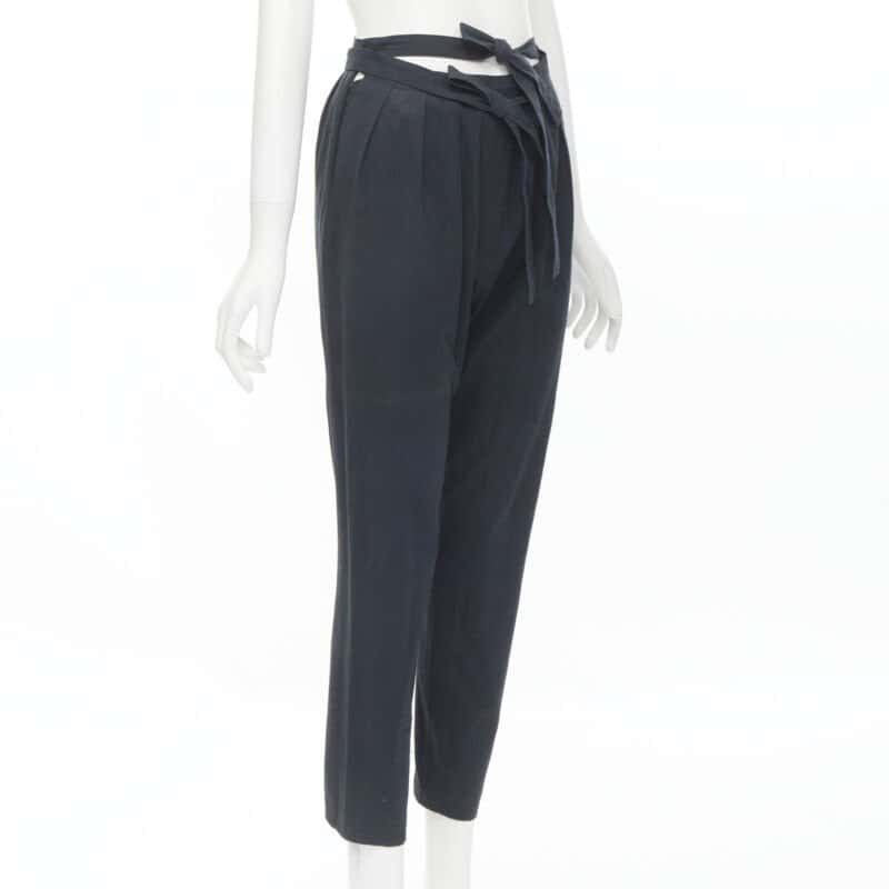 Comme Des Garcons Tie Waist Pants Black Cotton Very good - Inside View