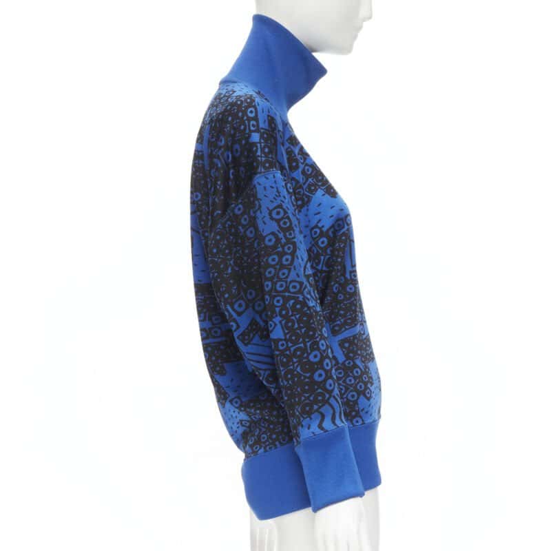 Issey Miyake Illustration Turtleneck Sweater Blue Cotton Good - Model View